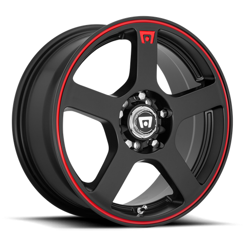 Motegi MR116 FS5 18x8 Matte Black Wheel with Red Stripe, +35mm Offset