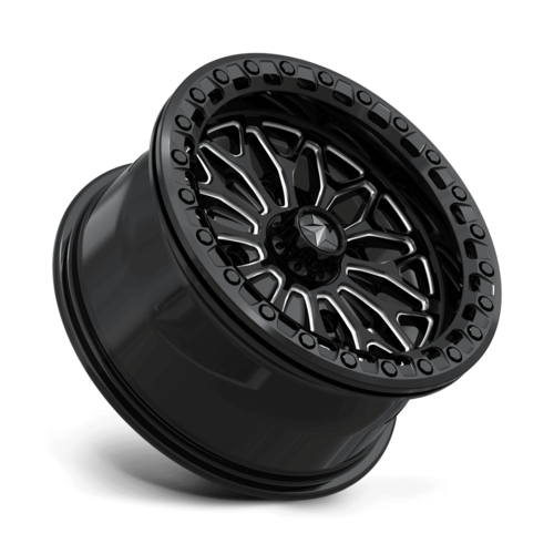 MSA Offroad Wheels MA53 Bolo UTV Beadlock 15x7 4x156 Gloss Black Milled Wheel