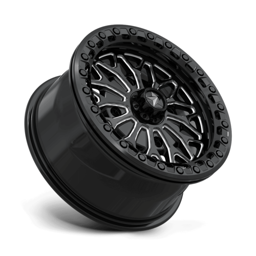 MSA Offroad Wheels MA53 Bolo UTV Beadlock 15x7 4x137 Gloss Black Milled +38