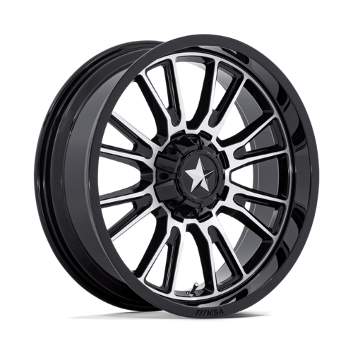 MSA Offroad Wheels M51 Thunderlips UTV 20x7 Gloss Black Machined Wheel, 5x4.5, 0 Offset