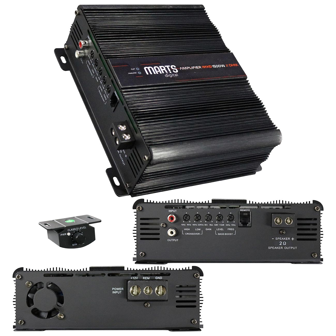 Marts Full Range Monoblock Amplifier Model MXD15002OHM - 1500W RMS Power Output - View 1