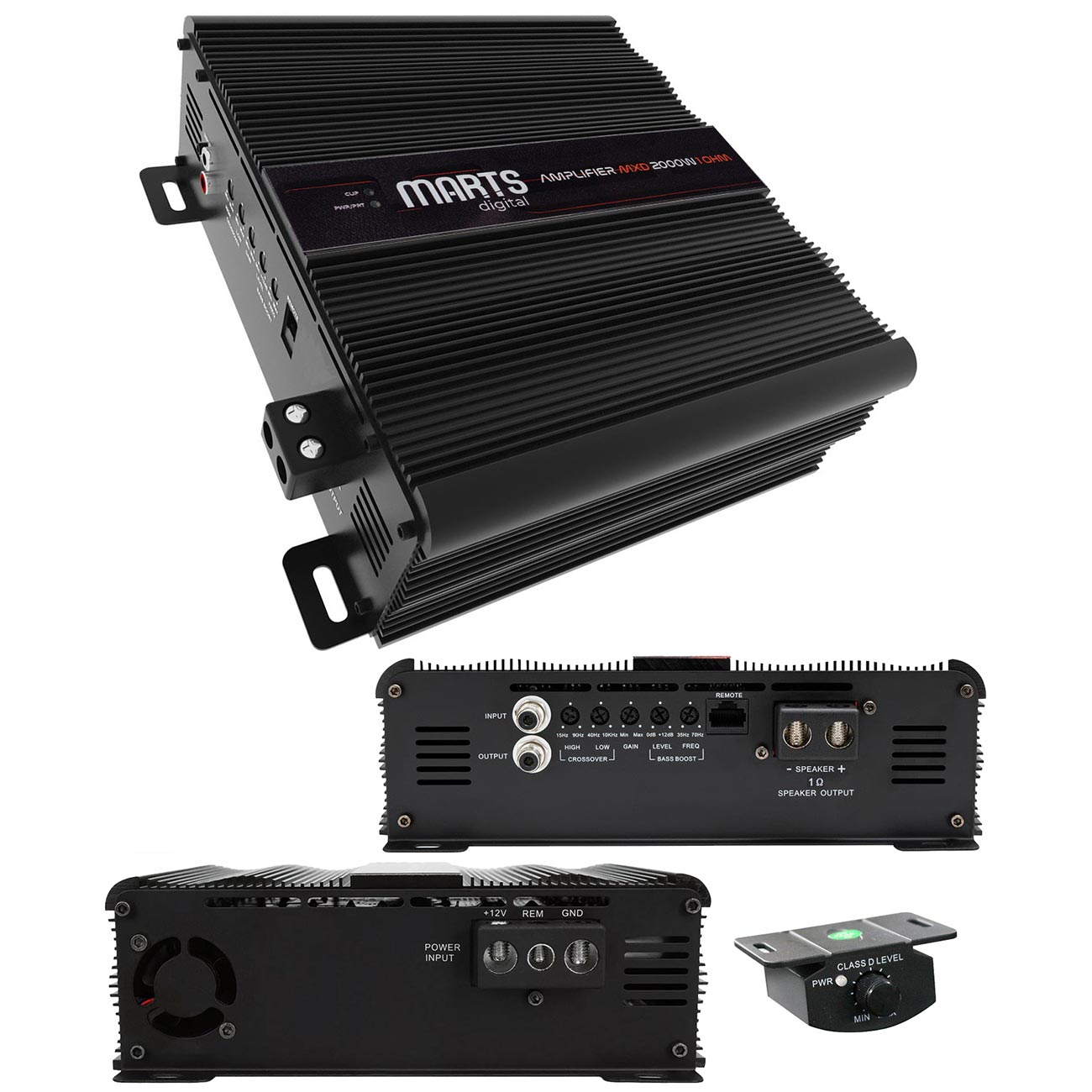 MARTS MXD20001OHM Full Range Monoblock Amplifier - 2000W RMS - View 1