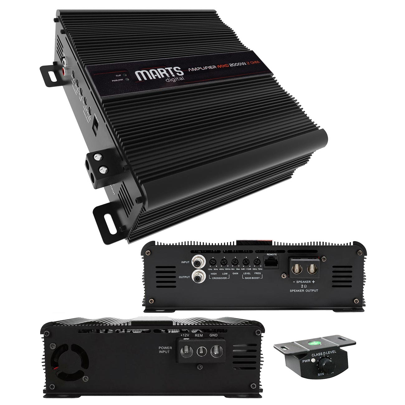 MARTS MXD20002OHM Full Range Monoblock Amplifier 2000W RMS - View 1