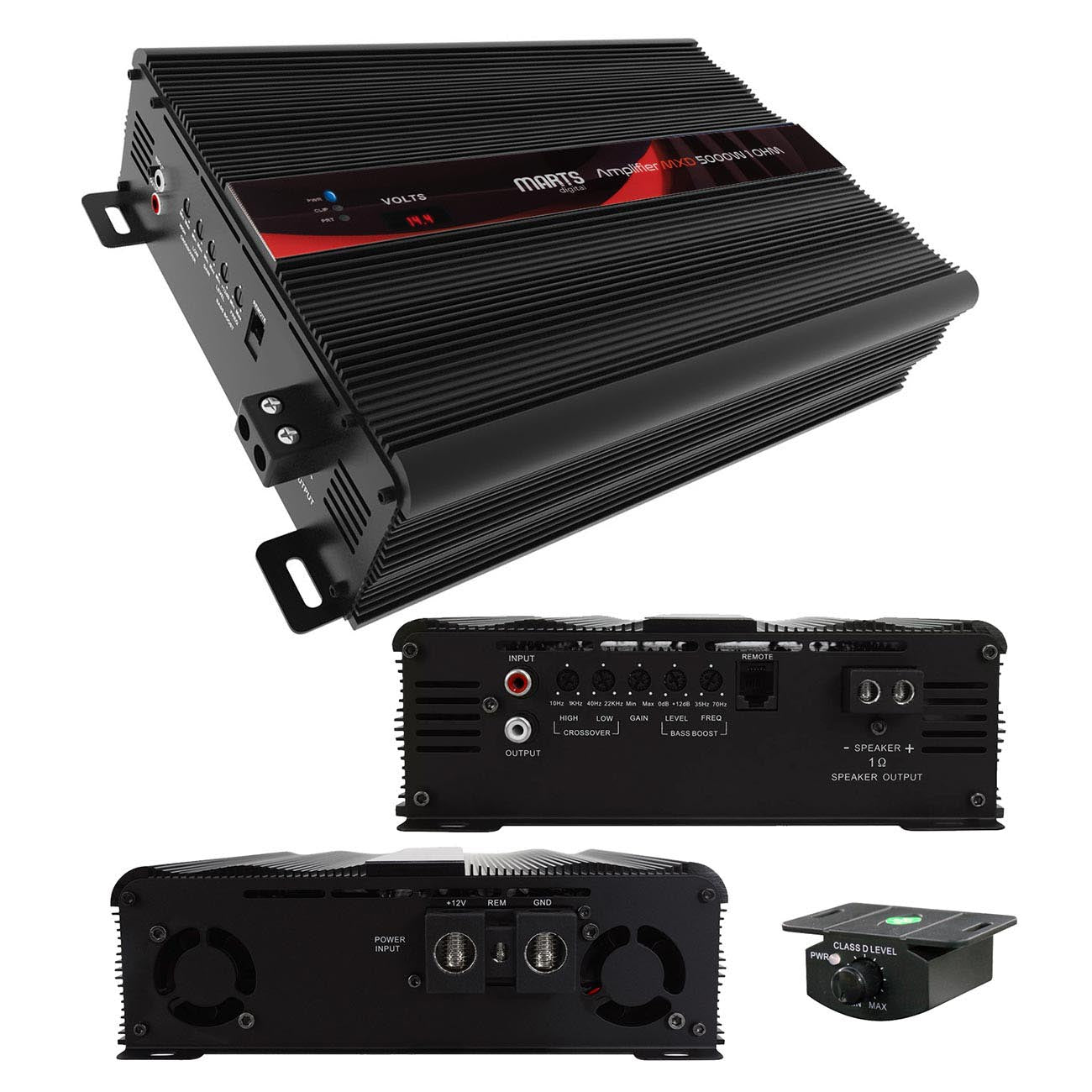 Marts MXD50001OHM Full Range Monoblock Amplifier - 5000W RMS - View 1