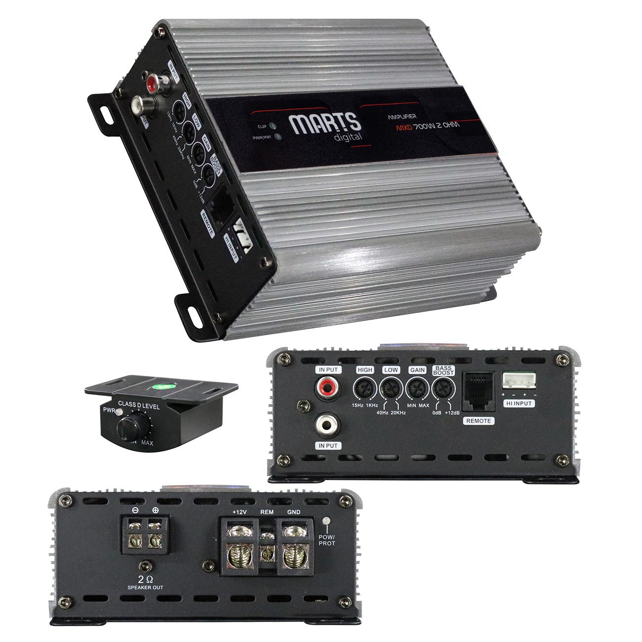 Marts MXD7002OHM Full Range Monoblock Amplifier - 700W RMS Power Output - View 1