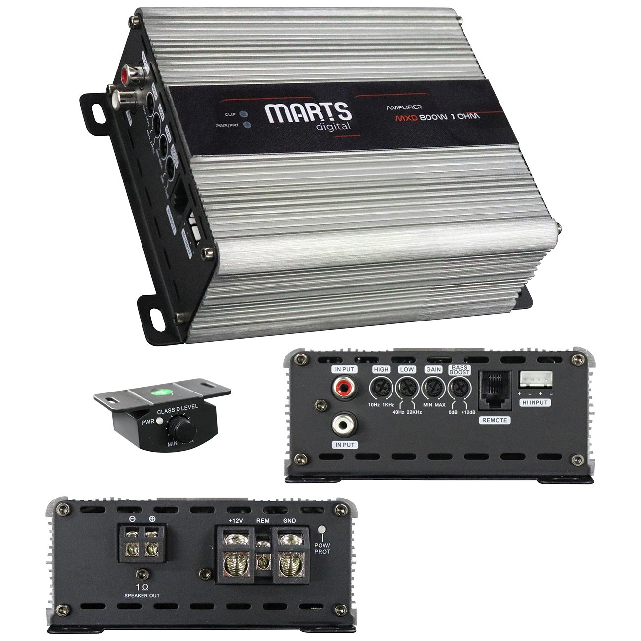 Marts MXD8001OHM Full Range Monoblock Amplifier 800W RMS - View 1