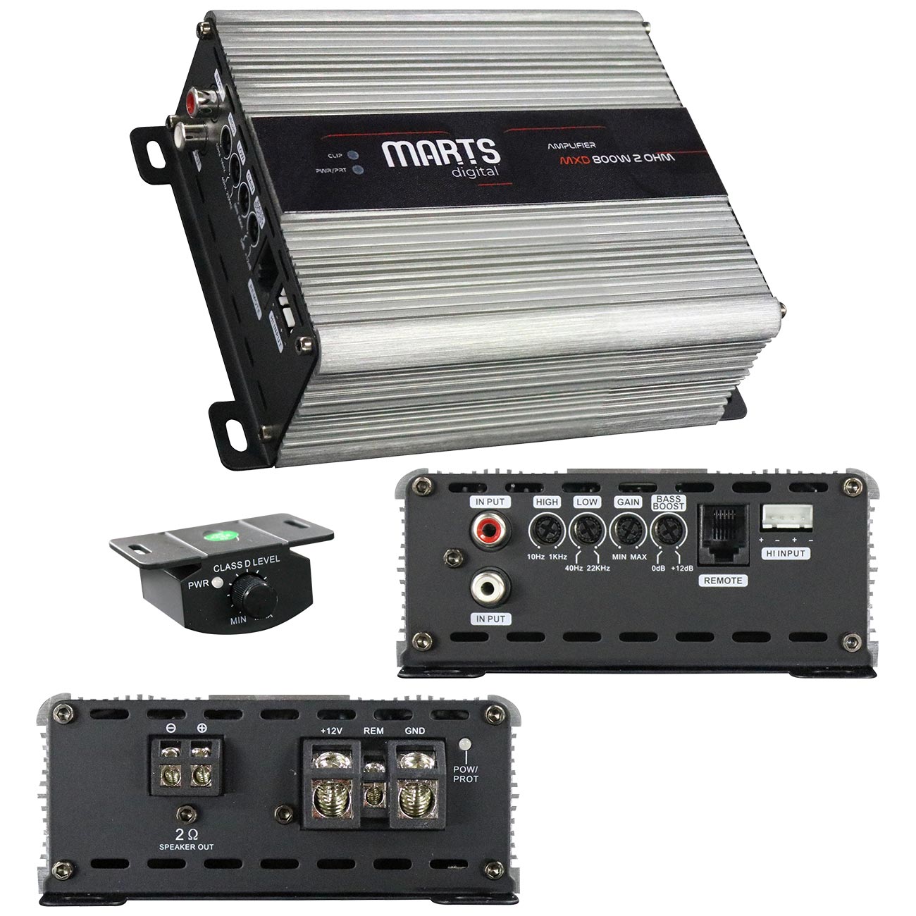 Marts MXD8002OHM Full Range Monoblock Amplifier - 800W RMS Power - View 1
