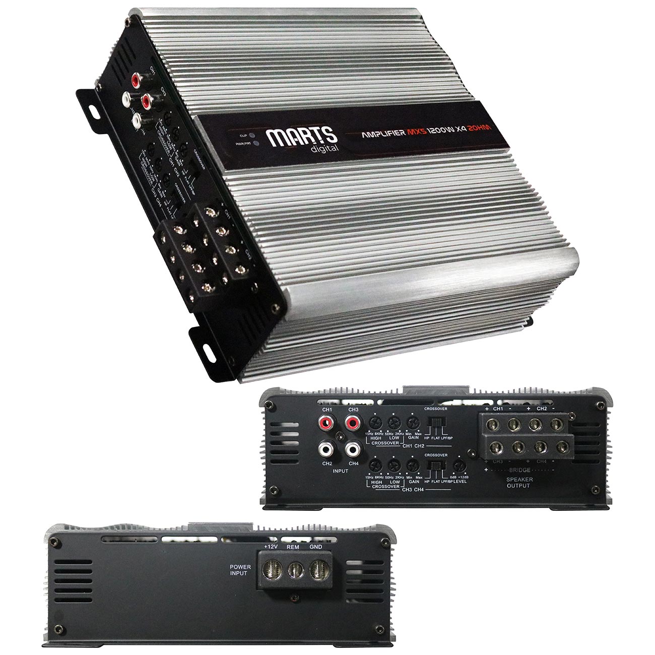 Marts Digital Amplifier MXS1200X4 - 4 Channel 1200W Car Audio Amplifier - View 1