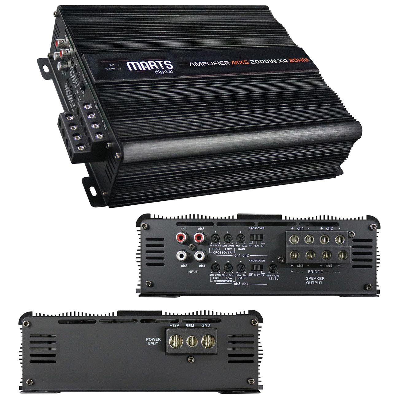 MARTS MXS2000X42OHM Digital 4-Channel Amplifier - 2000W at 2 Ohms - View 1