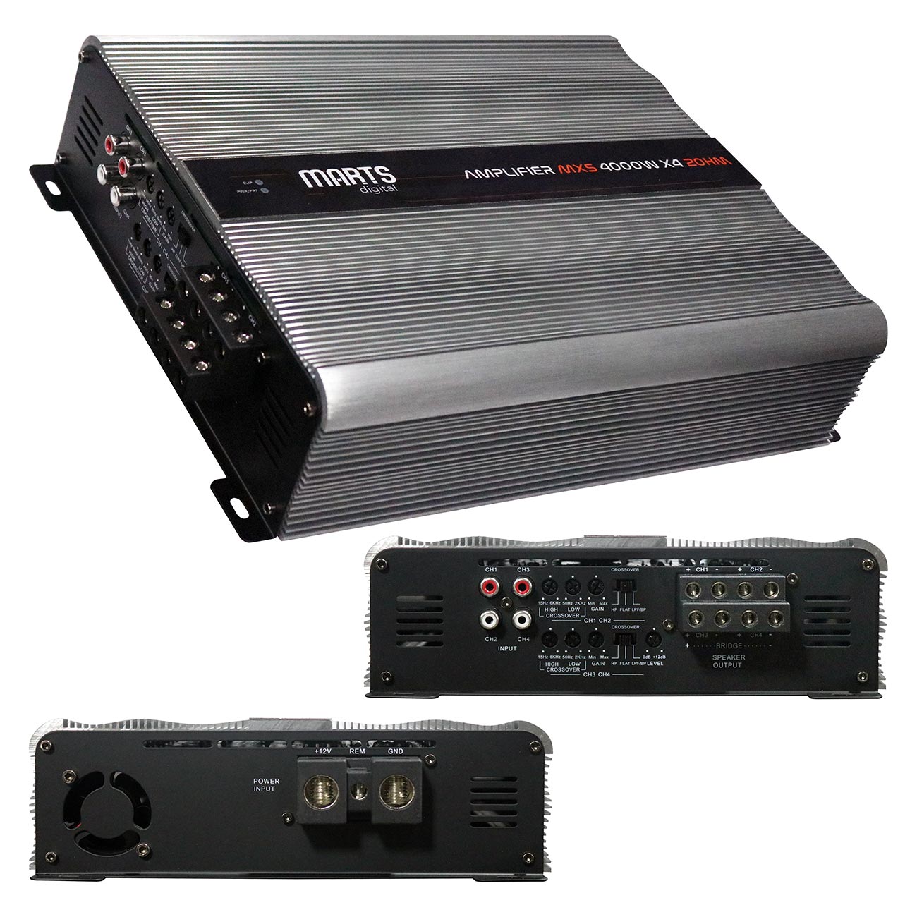 Marts Digital Amplifier MXS4000X4 - 4 Channel 4000W Power Amplifier - View 1