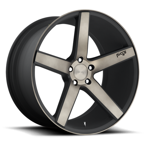 Niche 1PC M134 Milan 20-Inch Matte Black Machined Wheel, 5x4.5 Bolt Pattern, +35 Offset