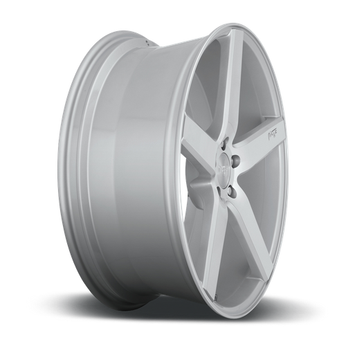 Niche 1PC M135 Milan 18-Inch Gloss Silver Machined Wheel, 5x4.5-Inch Bolt Pattern, +40 Offset