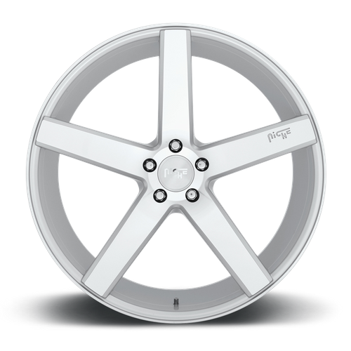 Niche 1PC M135 Milan 18-Inch Gloss Silver Machined Wheel, 5x4.5-Inch Bolt Pattern, +40 Offset
