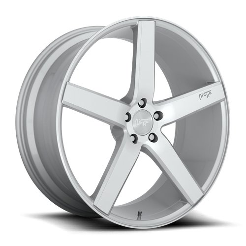 Niche 1PC M135 Milan 20x8.5 Gloss Silver Machined Wheel, 5x4.5 Bolt Pattern, +35 Offset