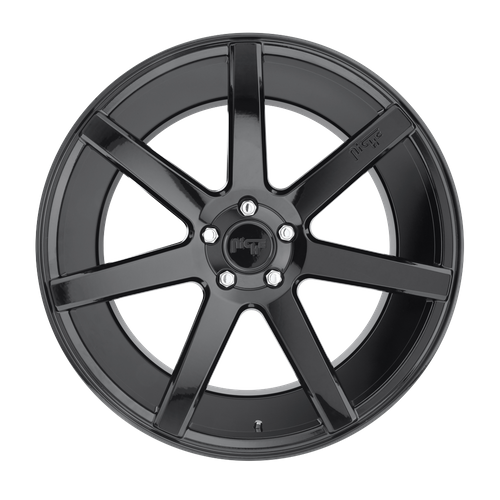 Niche 1PC M168 Verona Gloss Black 18x8 Wheel, 5x115 Bolt Pattern, +40 Offset