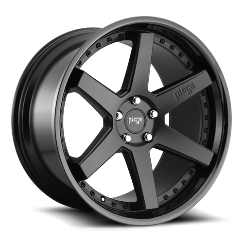 Niche 1PC M192 Altair 18x8.5 Gloss Black Matte Black Wheel, 5x4.25 Bolt Pattern, +40 Offset