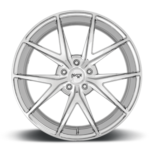 Niche 1PC M248 Misano Chrome 18x8 Wheel, 5x120 Bolt Pattern, 40mm Offset