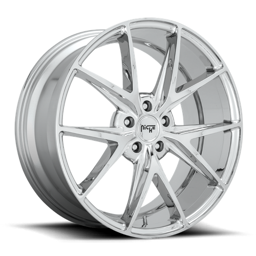 Niche 1PC M248 Misano 18x8 Chrome Wheel, 5x4.5 Bolt Pattern, 40mm Offset