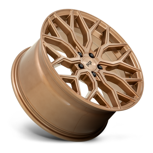 Niche 1PC M263 Mazzanti 19x8.5 Bronze Brushed Wheel, 5x112, 25mm Offset