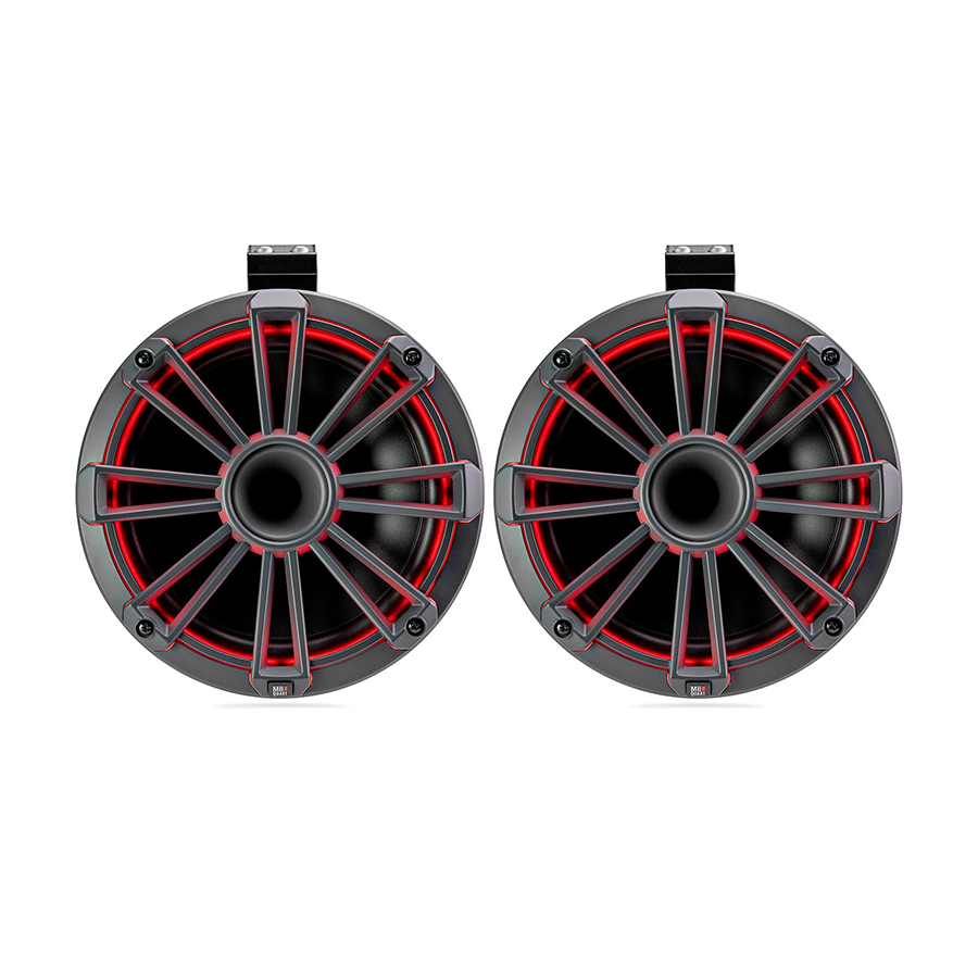 MB Quart Nautic Series 8" Marine/Off-Road Tower Speakers w/ RGB LED Lighting - Pair: NHT3-120RGB