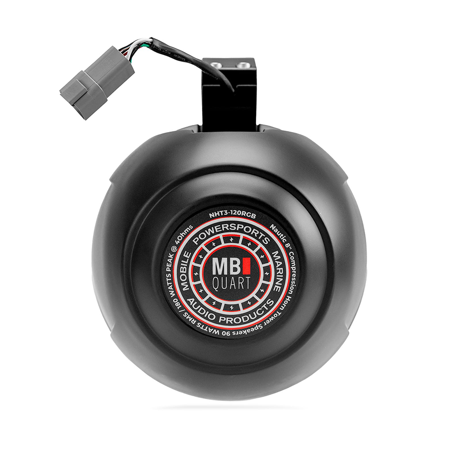 MB Quart Nautic Series 8" Marine/Off-Road Tower Speakers w/ RGB LED Lighting - Pair: NHT3-120RGB