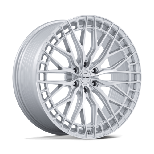 Niche 1PC Genoa 22x10 Wheel - 6x135 Bolt Pattern, 87.10mm Centerbore, +30 Offset, Gloss Silver with Machined Face