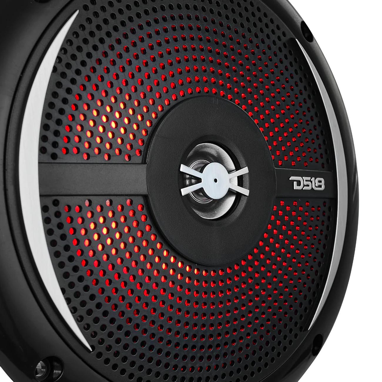 DS18 Marine 6.5-Inch Slim Mount 2-Way Speaker with RGB LED Illumination - Model NXL6SLBK