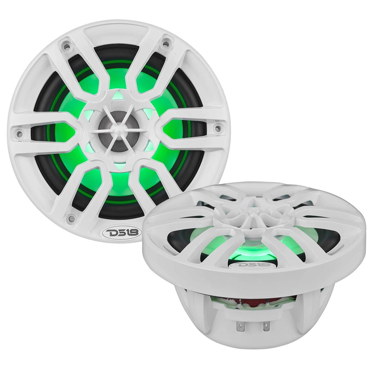 DS18 Marine 8-Inch 2-Way Speakers with RGB LED Illumination - Model NXL8