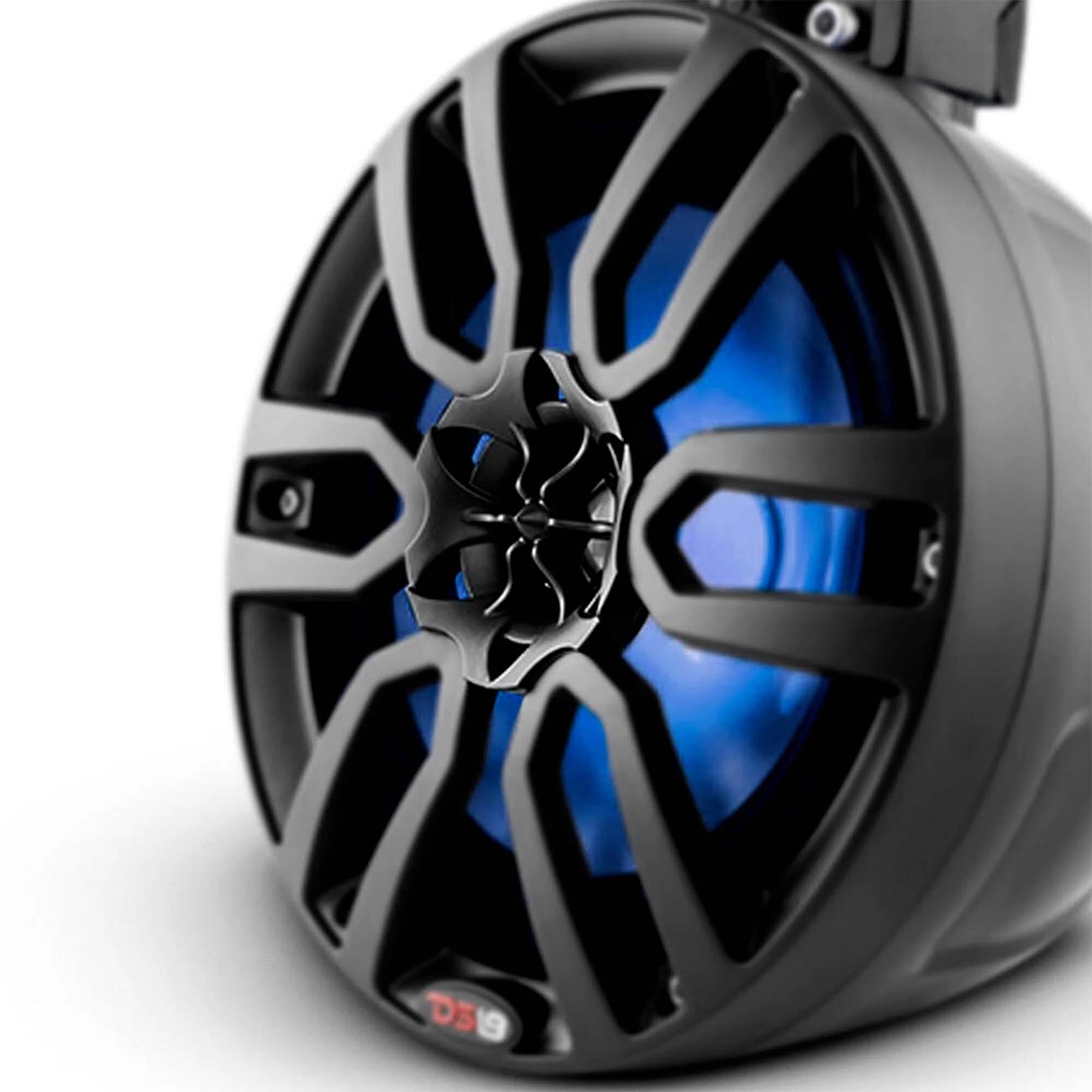 DS18 Marine/Powersports 2-Way 6.5 Inch Pod Speakers with RGB LED Lights - Black (Pair)