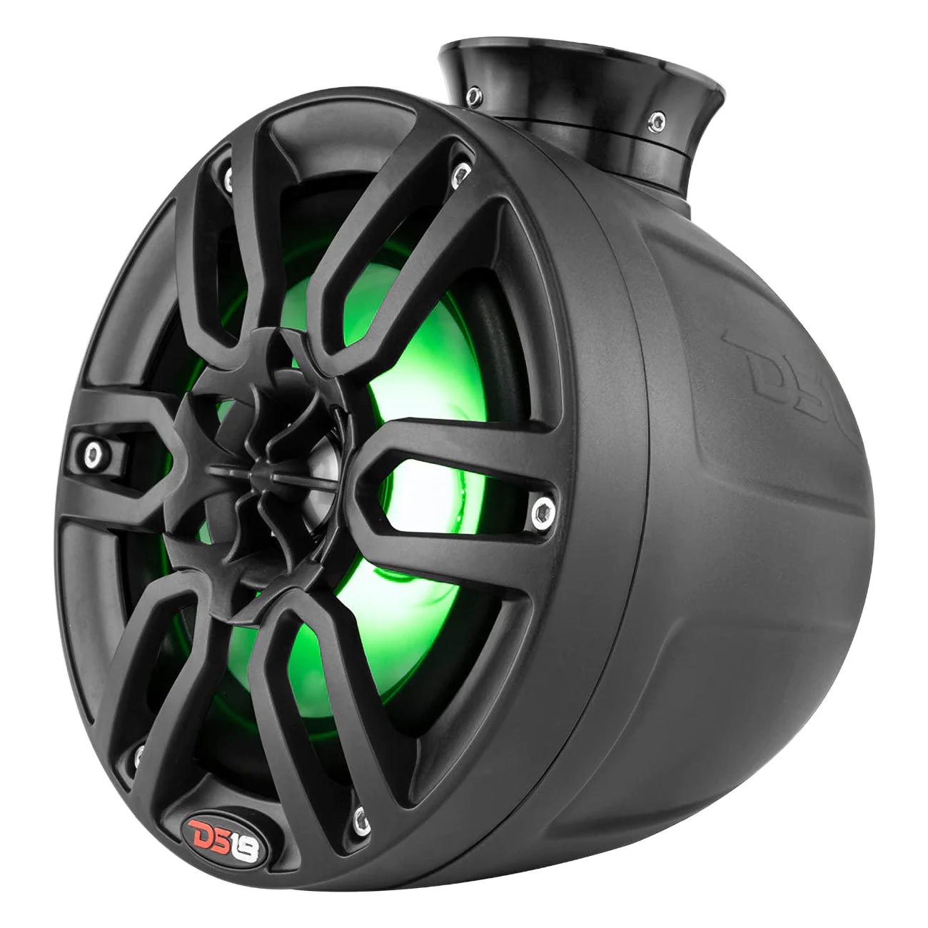 DS18 Marine/Powersports 2-Way 8-Inch Pod Speaker with RGB LED Lights - Black (Pair)