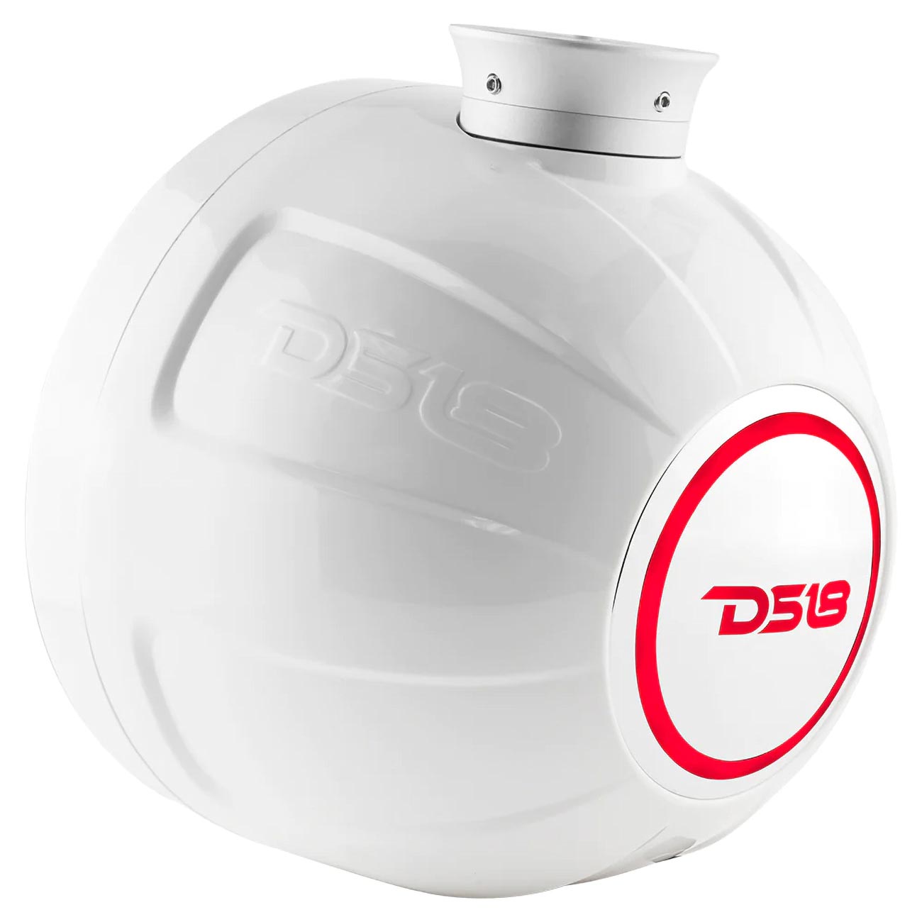 DS18 Marine and Powersports 8-Inch 2-Way Pod Speaker with RGB LED Lights - White (Pair)