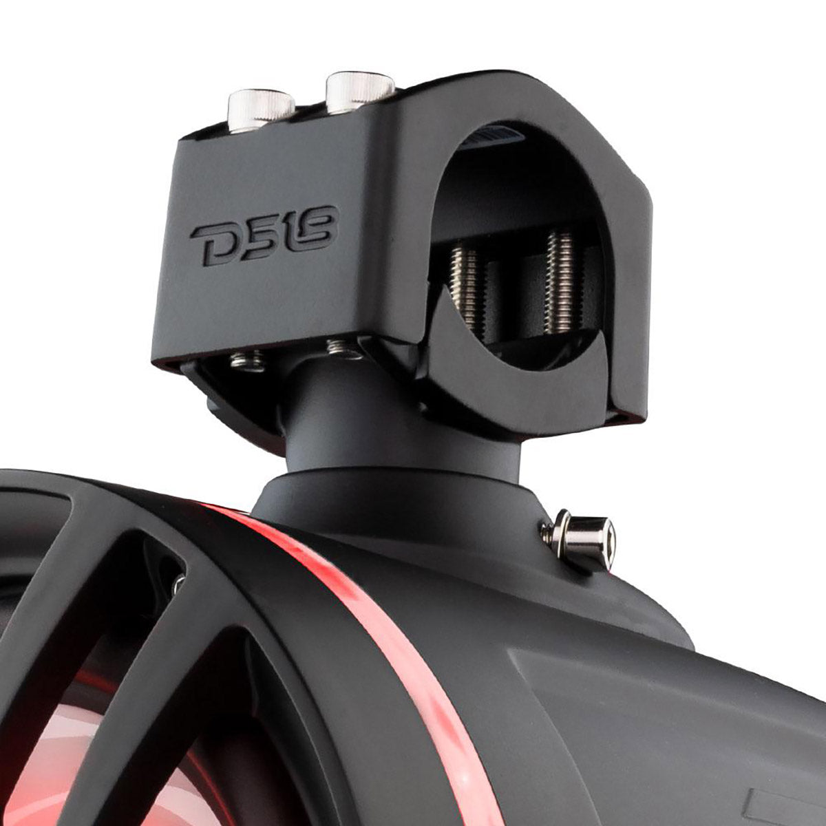 DS18 8-inch 2-Way Marine and Powersports Wakeboard Speakers with RGB LED Illumination – Black (Pair)