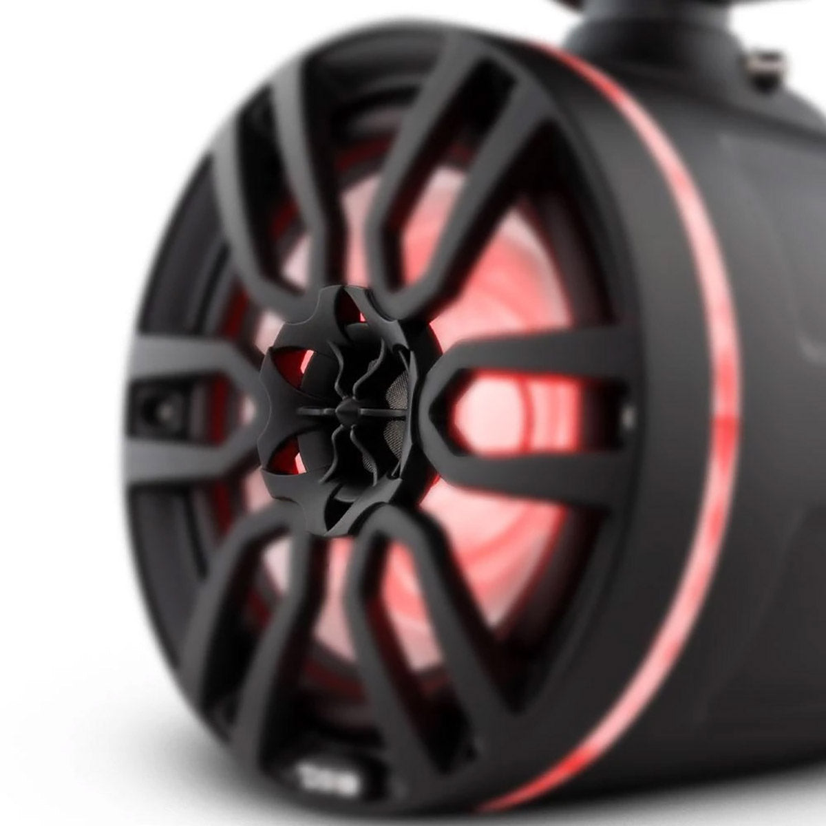 DS18 8-inch 2-Way Marine and Powersports Wakeboard Speakers with RGB LED Illumination – Black (Pair)