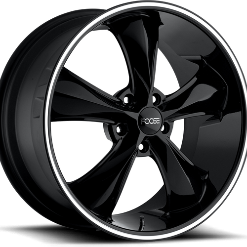 Foose 1PC F104 Legend 20x8.5 Gloss Black Milled Wheel, 5x115 Bolt Pattern, +7 Offset