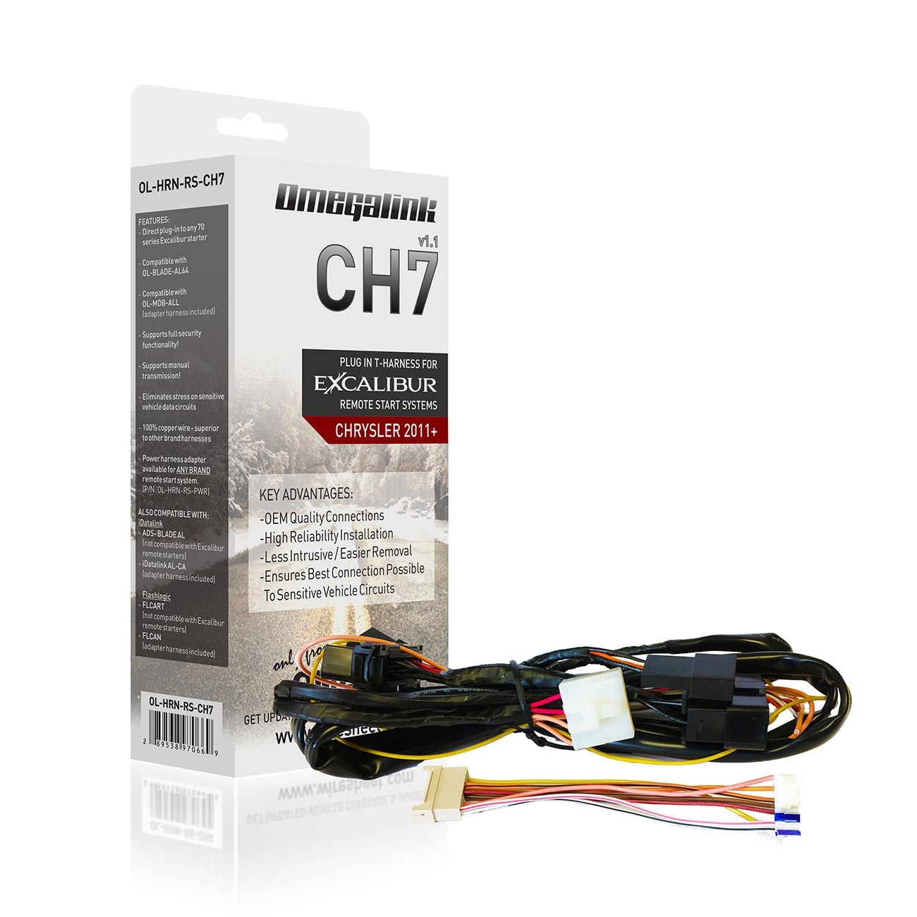 Excalibur Alarms Plug & Play Harness for Chrysler, Dodge, Jeep, Ram, and SRT Vehicles (2011-2025) - Part Number OLHRNRSCH7