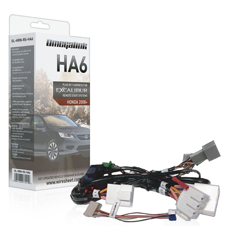 Excalibur Alarms Omegalink T-Harness for Select 2013-2017 Acura & Honda PTS Vehicles