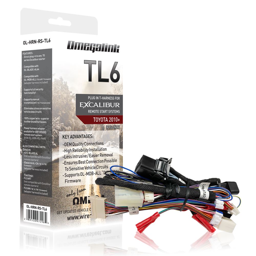 Excalibur Alarms Omegalink T-Harness for Lexus, Scion, and Toyota PTS Vehicles (2010-2024)