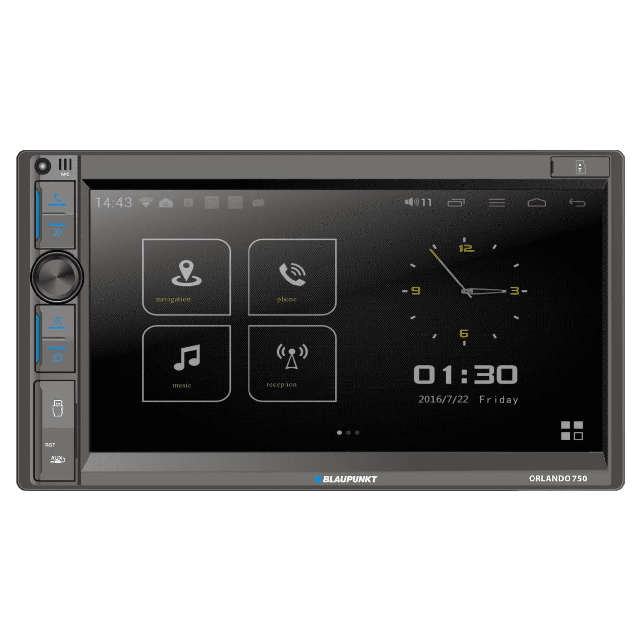 Blaupunkt 6.95-inch Double DIN Mechless Receiver with Wireless Apple CarPlay and - View 2