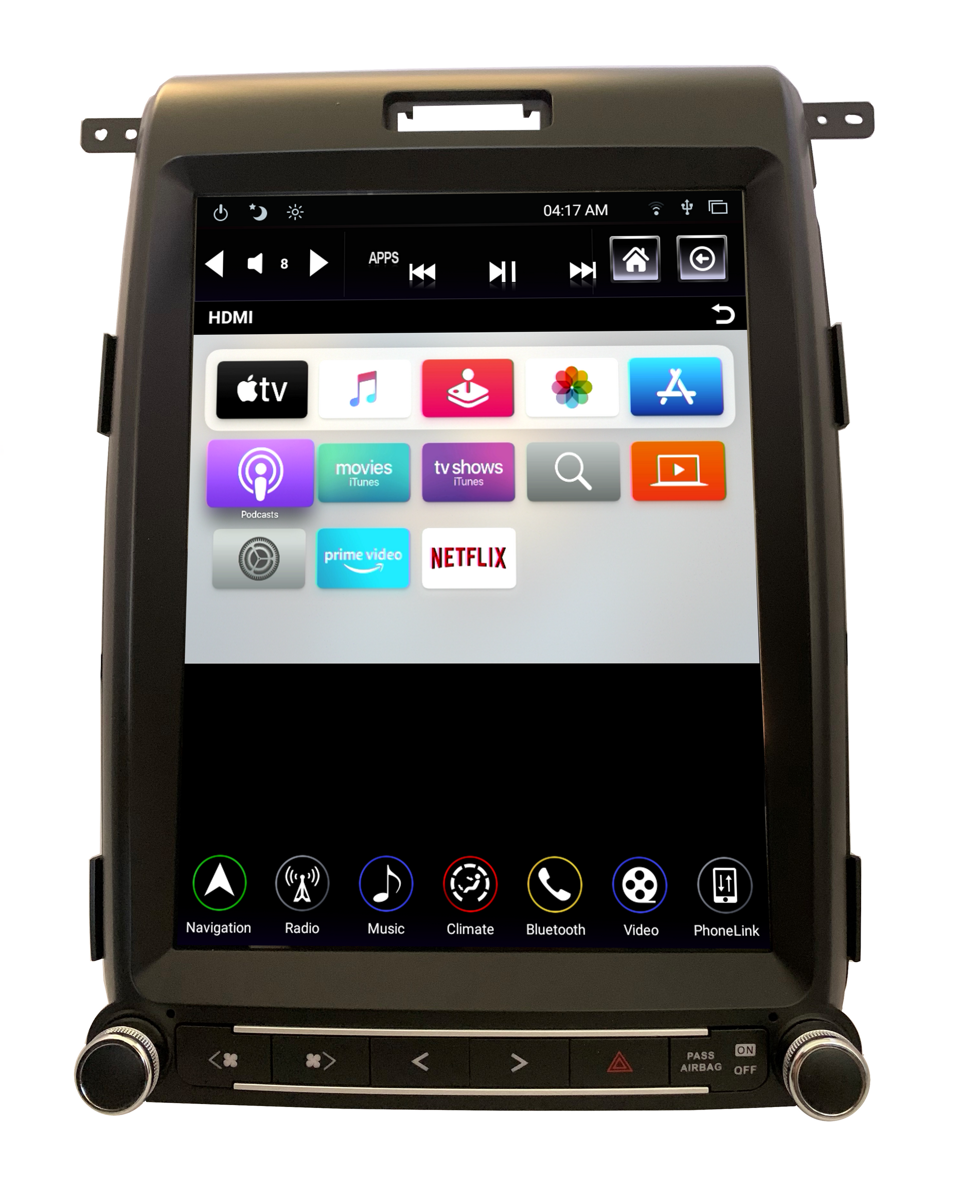 Linkswell 2013-2014 FORD F150 GENERATION 4 T-STYLE RADIO - Wireless CarPlay/Android Auto Adapter (NO HDMI INPUT) - TS-FDOP12-1RR-4B (Factory Rework) - View 1