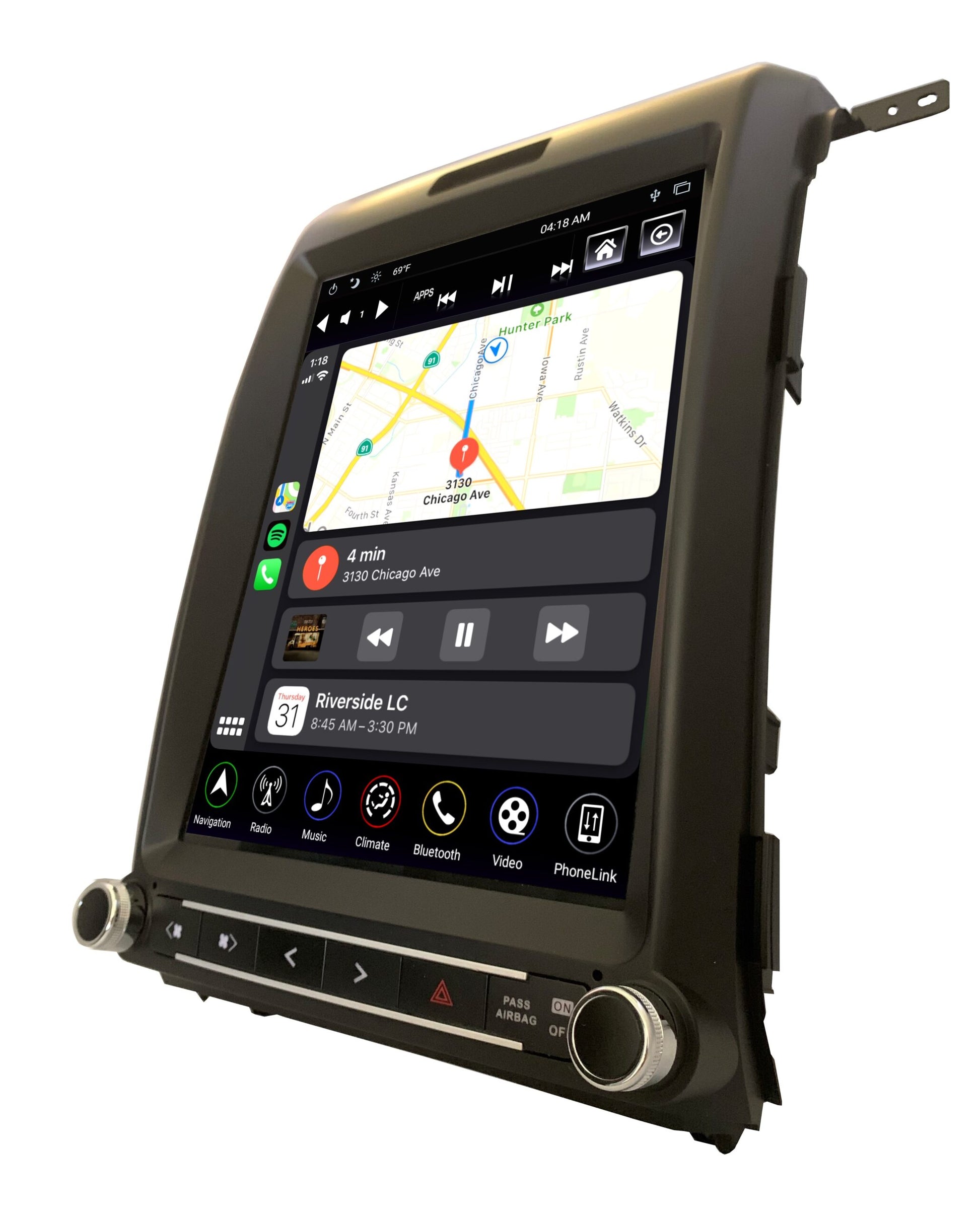 Linkswell 2013-2014 FORD F150 GENERATION 4 T-STYLE RADIO - Wireless CarPlay/Android Auto Adapter (NO HDMI INPUT) - TS-FDOP12-1RR-4B (Factory Rework) - View 3