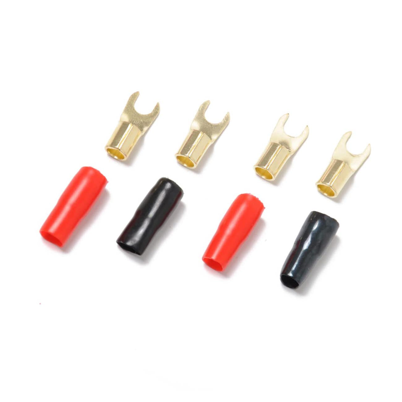 Nippon Audiopipe Gold Plated Spade Terminals for 4-Gauge Wiring (2 Pair)