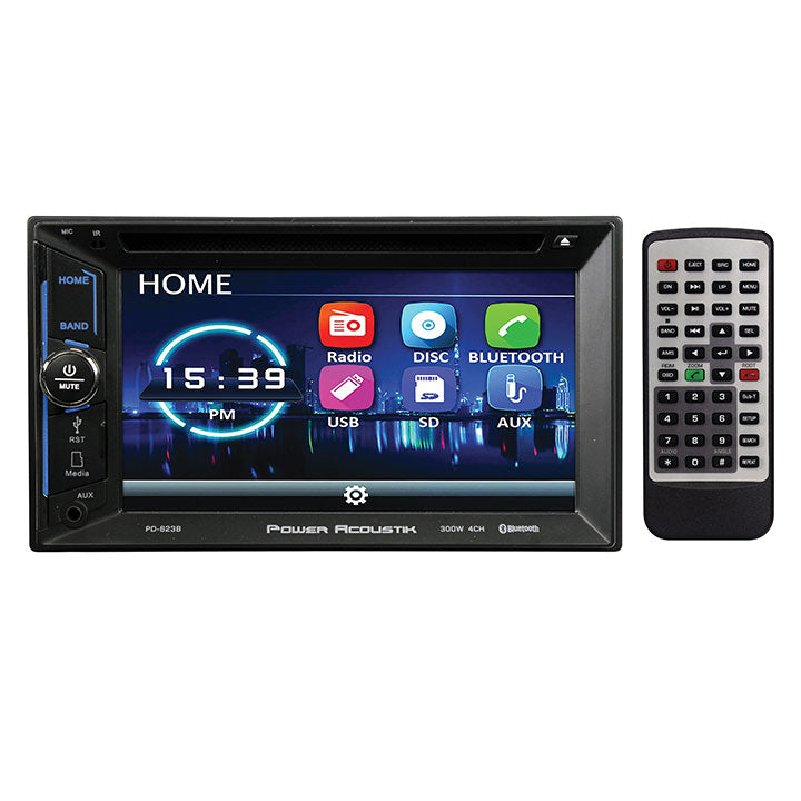 Power Acoustik PD623B 6.2-Inch Double Din DVD Receiver with Bluetooth