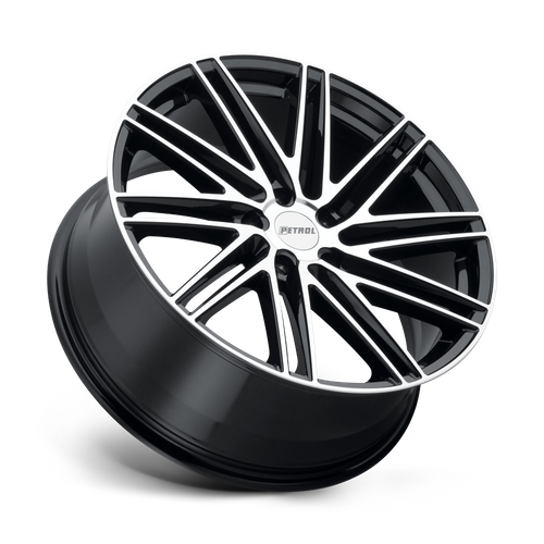 Petrol P1C 18x8 Gloss Black Machined Face Wheel, 5x4.5 Bolt Pattern, +40 Offset