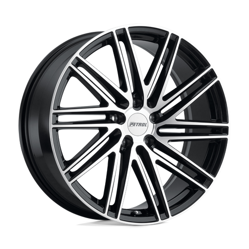 Petrol P1C 17x8 Gloss Black Machined Face Wheel, 5x4.5 Bolt Pattern, +40 Offset