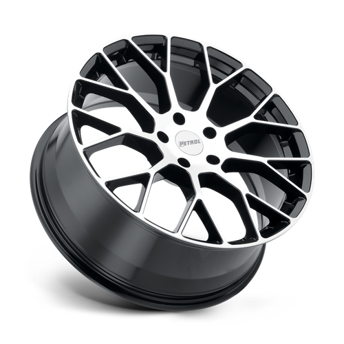 Petrol P2B 17x8 Gloss Black Machined Face Wheel, 5x120, +35 Offset