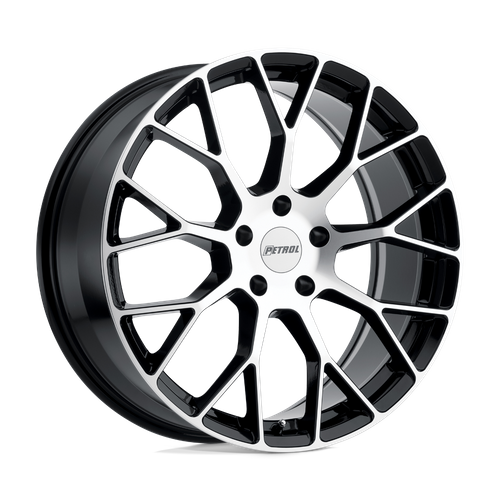 Petrol P2B 18x8 Gloss Black Machined Face Wheel, 5x108 Bolt Pattern, +40 Offset