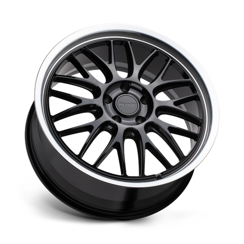 Petrol P4C 18x8 Gloss Black Machined Lip Wheel, 5x112, +40 Offset