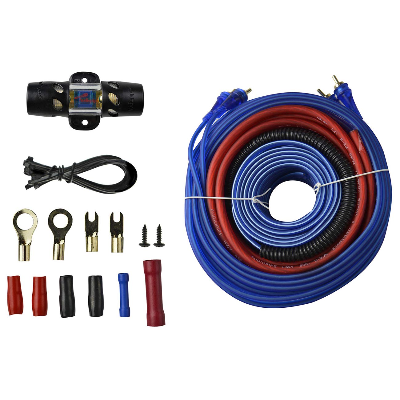 Nippon Audiopipe PK1500SX 8 Gauge Amplifier Wiring Kit - 1500 Watts