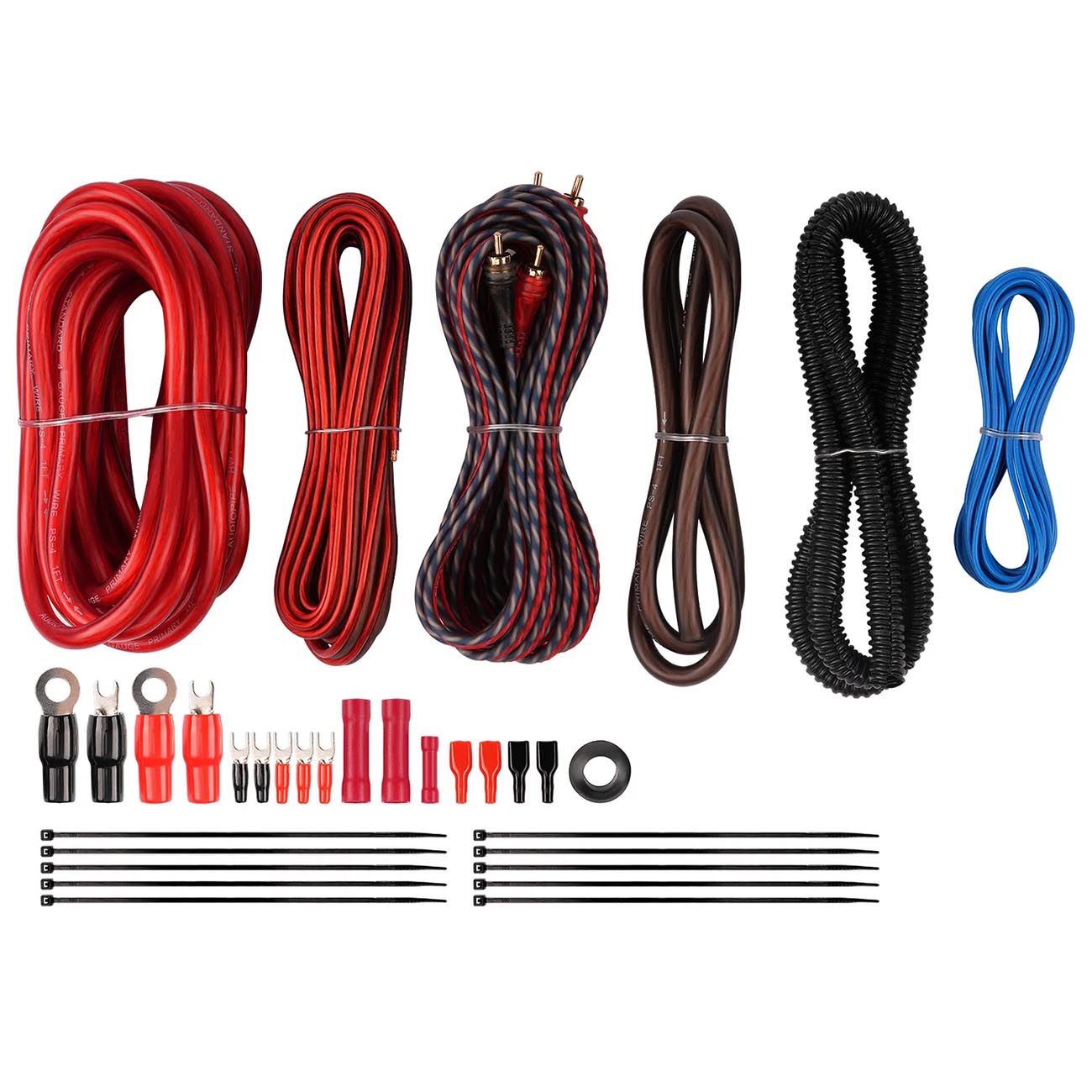 AudioPipe PKV2500EX 4 Gauge Amplifier Installation Kit – 1200 Watts RMS Power Handling
