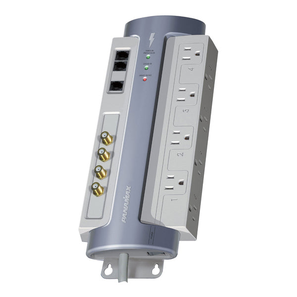 Panamax M8-av M8-av Power Conditioner And Surge Protector, 8 Outlets With Telephone And Coax, 6-ft. Cord, Gray